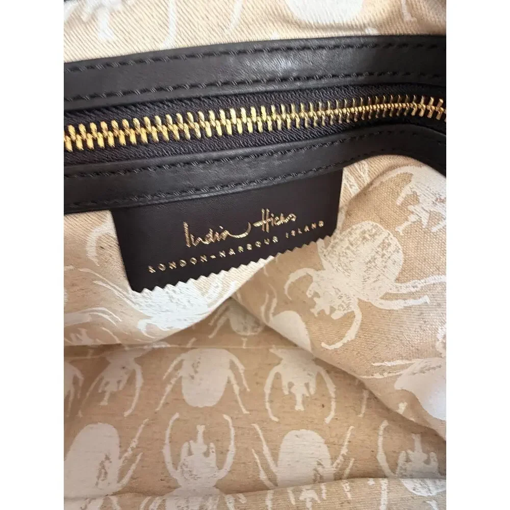 India Hicks Duchess of Windsor Canvas Leather Tote Navy Laptop Bag